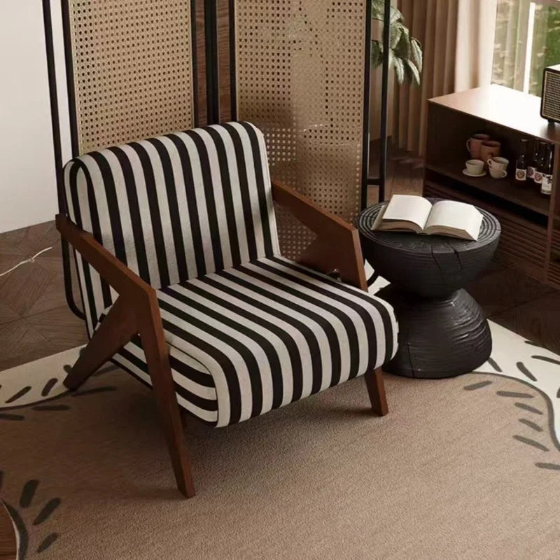 The Soren Woven Lounge Chair – Charcoal & Oatmeal