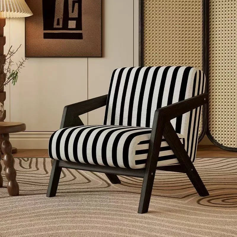 The Soren Woven Lounge Chair – Charcoal & Oatmeal